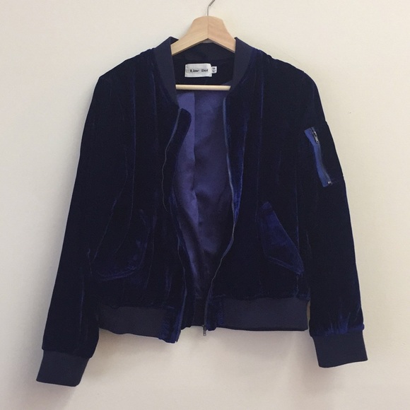 Line & Dot | Velvet Bomber Jacket | XS - Picture 4 of 7